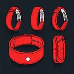 red spiky leather wristbands image